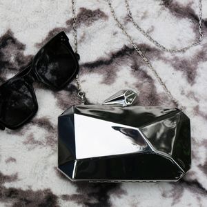 Geometric Polished Metal Clutch - Nordstrom